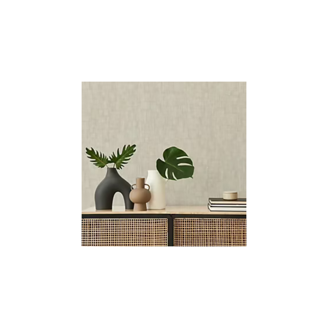 PAPIER PEINT - Motif koppa effet sculpté grège